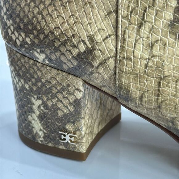 (R2) Sam Edelman Regaen Exotic Snake Print Booties in Wheat, Women's Size 10 - Picture 8 of 15